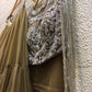 Alia Bhatt Grey Silver Ruffle Lehenga Gown SFIN0922 - Siya Fashions