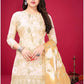 White Beige Sangeet Indian Party Palazzo Suit SFSA282101 - Siya Fashions