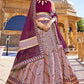 Wine Multicolour Indian Pakistani Wedding Lehenga VEP20702 - Siya Fashions
