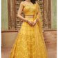 Yellow Bridal Reception Lehenga Choli Set Fully Embroidery Work SFZ97393 - Siya Fashions