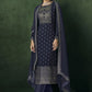 Blue Bridal Sangeet Party Sharara Suit In Georgette SIYS73704 - Siya Fashions
