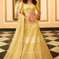 Yellow Elegant Bridal Reception Lehenga In Organza SFARY10905 - Siya Fashions
