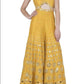 Yellow Jumpsuit Stylish Sequin Work SFYD90SINS - Siya Fashions