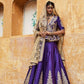 Zara Sequins Bridal Wedding Purple Lehenga Set SFINS1122 - Siya Fashions