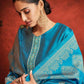 Sky Blue Sangeet  Jacquard Silk Plus Size Palazzo SFSA308506 - Siya Fashions