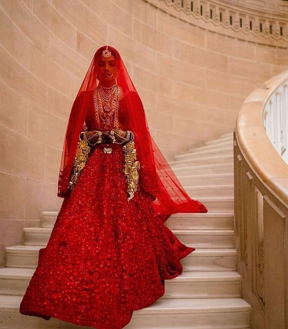Designer Bridal Red Lehenga Choli In Net SFYD2298 - Siya Fashions