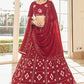 Red Bridal Wedding Party Lehenga Choli Georgette SFKHU13304 - Siya Fashions