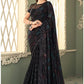 Black Modest Indian Wedding Reception Saree SFSA354012 - Siya Fashions