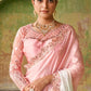 Pink Green Shaded Satin Silk Designer Cocktail Party Indian Saree SFBLK23003 - Siya Fashions
