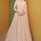 Peach Reception Anarkali Wedding Gown In Georgette SYS88104 - Siya Fashions