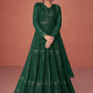Green Indian Anarkali Wedding Gown In Georgette SFYS86604B - Siya Fashions