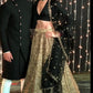 Deepika Padukone Sabyasachi Inspired Black Gold Lehenga  Choli Set - Siya Fashions
