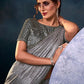 Grey Imported Silk Wedding Reception Saree SFSA352503 - Siya Fashions
