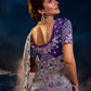 Purple Imported Net Silk Wedding Reception Saree SFSA352516 - Siya Fashions