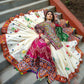 White Mirror Work Multicolour Navaratri Printed Chaniya Choli SARP891 - Siya Fashions