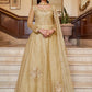 Ivory Bridal Wedding Long Anarkali Gown In Net SFSA308704 - Siya Fashions