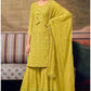 Yellow Haldi Ceremony Georgette Palazzo Suit YDYS79801 - Siya Fashions