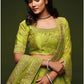Green Embroidery Art Silk Evening Lehenga Choli SFYDZC1401 - Siya Fashions