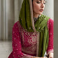 Pink Green Embroidered Georgette Long Lehenga Choli Kameez SFSMT8001 - Siya Fashions