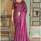 Purple Shaded Satin Silk Designer Cocktail Party Indian Saree SFBLK23005 - Siya Fashions