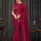 Red Georgette Indian Wedding Reception Saree SFSA318502 - Siya Fashions