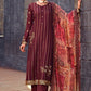Wine Plus Size Silk Indian Pakistani Palazzo Suit SFSTL25301