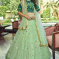 Green Net Wedding Lehenga Choli Sequin Work SFIDR1602 - Siya Fashions