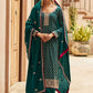 Green Indian Pakistani Silk Long Palazzo Suit SFYS88903 - Siya Fashions