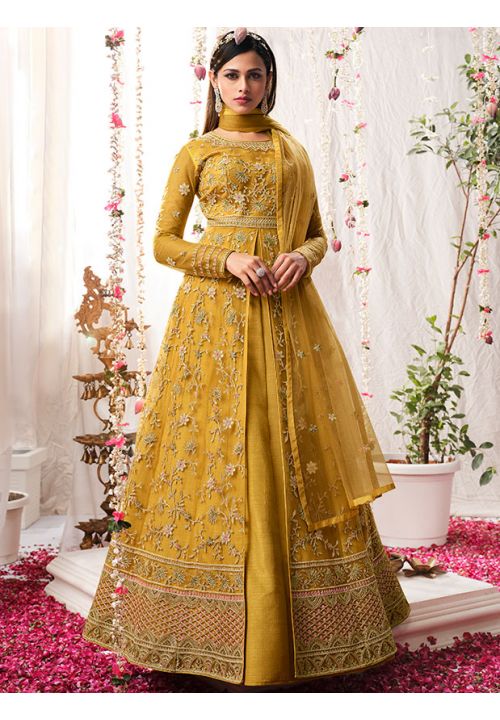 Latest Trend in Indian Haldi Ceremony Outfits | Haldi Function Gown