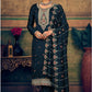 Navy Plus Size Pure Silk Indian Pakistani Palazzo Suit SFSTL26002