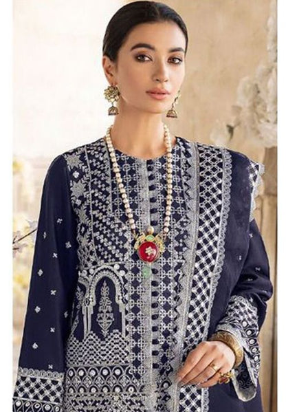 Blue Heavy Embroidery Party Churidar Suit EXPSA293503 - Siya Fashions