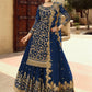 Blue Amyra Dastur Palazzo Salwar Kameez In Net FZSF100739 - Siya Fashions