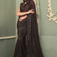 Brown Modest Indian Wedding Reception Saree SFSA354004 - Siya Fashions
