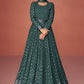 Teal Reception Anarkali Wedding Gown In Georgette SFYS86602D - Siya Fashions