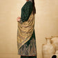 Green With Beige  Wedding Kashmiri  Velevet Plus Size Palazzo SFSTL15703 - Siya Fashions