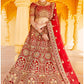 Patrimony Indian Bridal Red Velvet Hand Work Lehenga Choli SFARY10603 - Siya Fashions