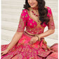 Pink Bridal Heavy Embroidery Lehenga In Silk SFSA385701