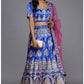 Blue Sangeet Satin Silk Festive Lehenga Choli SSHV8303 - Siya Fashions