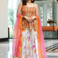 Designer Orange Wedding Palazzo Sharara Suit SFFK6002CR - Siya Fashions