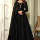 Black Bollywood Indian Wedding Georgette Anarkali Suit SFYS64105 - Siya Fashions