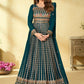 Teal Bollywood Shamita Evening Wedding Gown In Georgette SFSA329902 - Siya Fashions