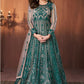 Green Bollywood Shamita Evening Wedding Gown In Georgette SFSA329904 - Siya Fashions