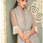 Grey Modest Indian Wedding Reception Saree SFSA354003 - Siya Fashions