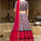 Navaratri Red Grey Lehenga Choli In Art Silk SKHU9005 - Siya Fashions