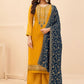 Yellow Plus Size Sangeet Wedding Palazzo Suit  SFSA329804 - Siya Fashions
