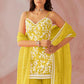 Designer Yellow ndian Palazzo Sharara Suit In Georgette SFYS85403 - Siya Fashions
