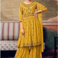 Yellow Haldi Ceremony Georgette Palazzo Suit YDYS79805 - Siya Fashions
