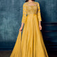 Buy Yellow Satin Party Long Anarkali Suit SFSA310201 - Siya Fashions