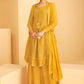Yellow Haldi Ceremony Georgette Palazzo Suit YDYS76803 - Siya Fashions